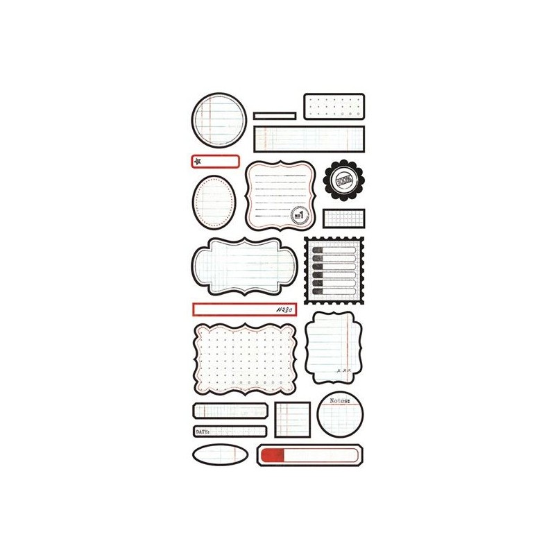 Label stickers. Pegatinas: etiquetas.. Basic Grey. Decoraciones, Pegatinas