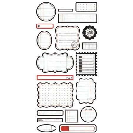 Label stickers. Pegatinas: etiquetas.. Basic Grey. Decoraciones, Pegatinas