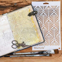 Plantilla de estarcido Art Deco Wall. Finnabair. 969745 | L'aura Bella