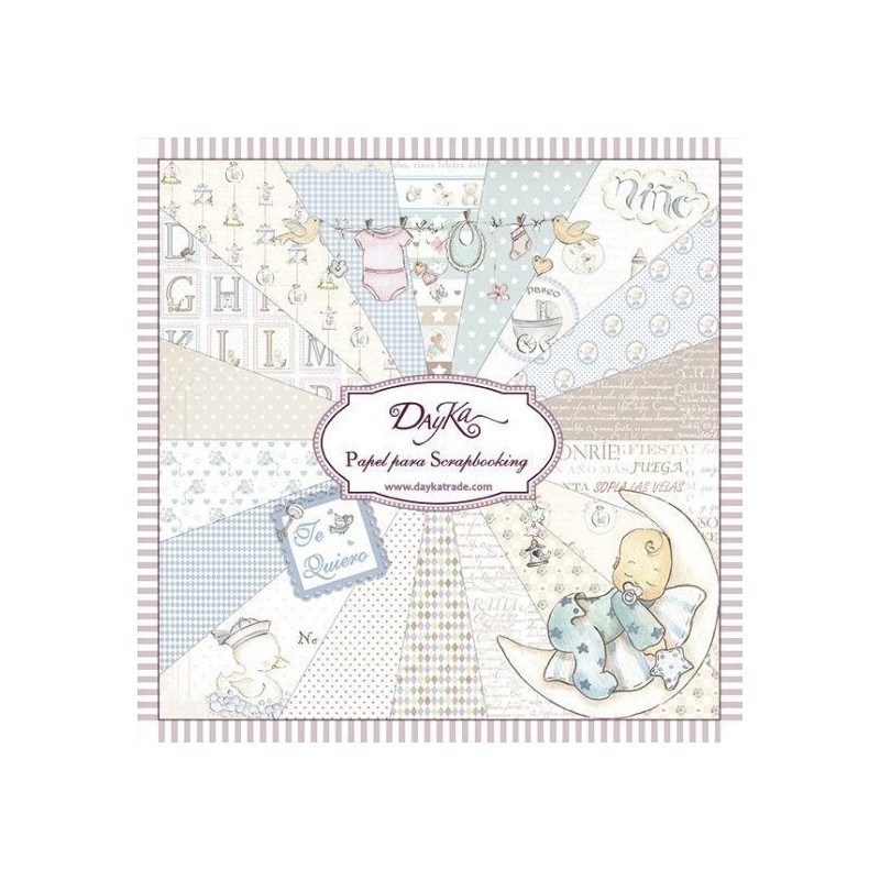 Coleccion scrap Dayka Trade Nacimiento niño. 20 x 20 cm | L'aura Bella