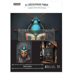 Brass Scarab. A1 Decoupage Paper Redesign 673109 | L'aura Bella
