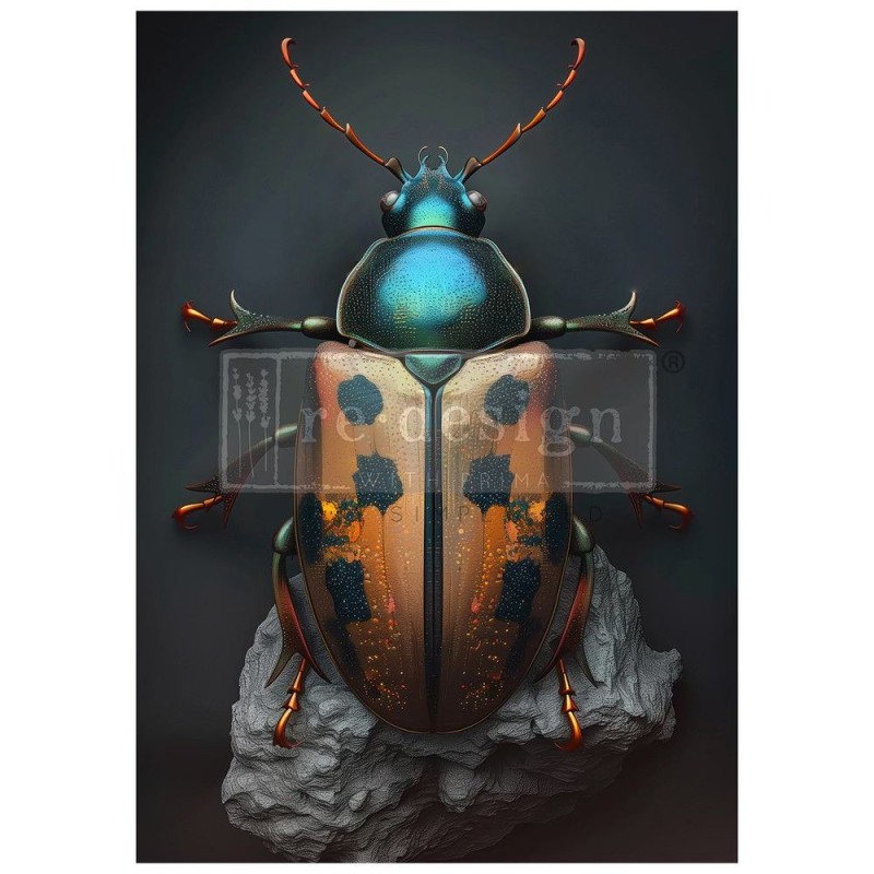 Brass Scarab. A1 Decoupage Paper Redesign 673109 | L'aura Bella