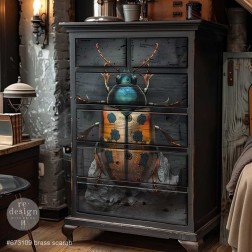 Brass Scarab. A1 Decoupage Paper Redesign 673109 | L'aura Bella