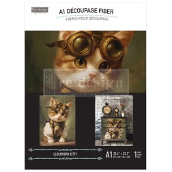 Clockwork Kitty. A1 Decoupage Paper Redesign 673161 | L'aura Bella