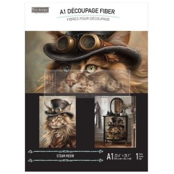 Steammeow, gato. A1 Decoupage Paper Redesign 673222 | L'aura Bella