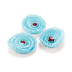 Flores de gasa azul. Basic Grey. Decoraciones, Flores | L'aura Bella