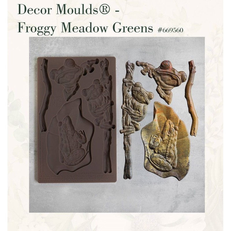 Froggy Meadow Greens. REDESIGN DECOR MOULDS® 669560 | L'aura Bella