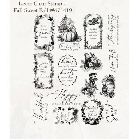 Fall Sweet Fall Sello DECOR CLEAR STAMP REDESIGN 671419 | L'aura Bella