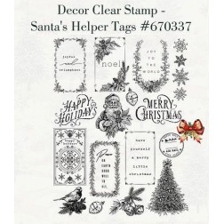 Santa's Helper Tags. DECOR CLEAR STAMP REDESIGN 670337 | L'aura Bella