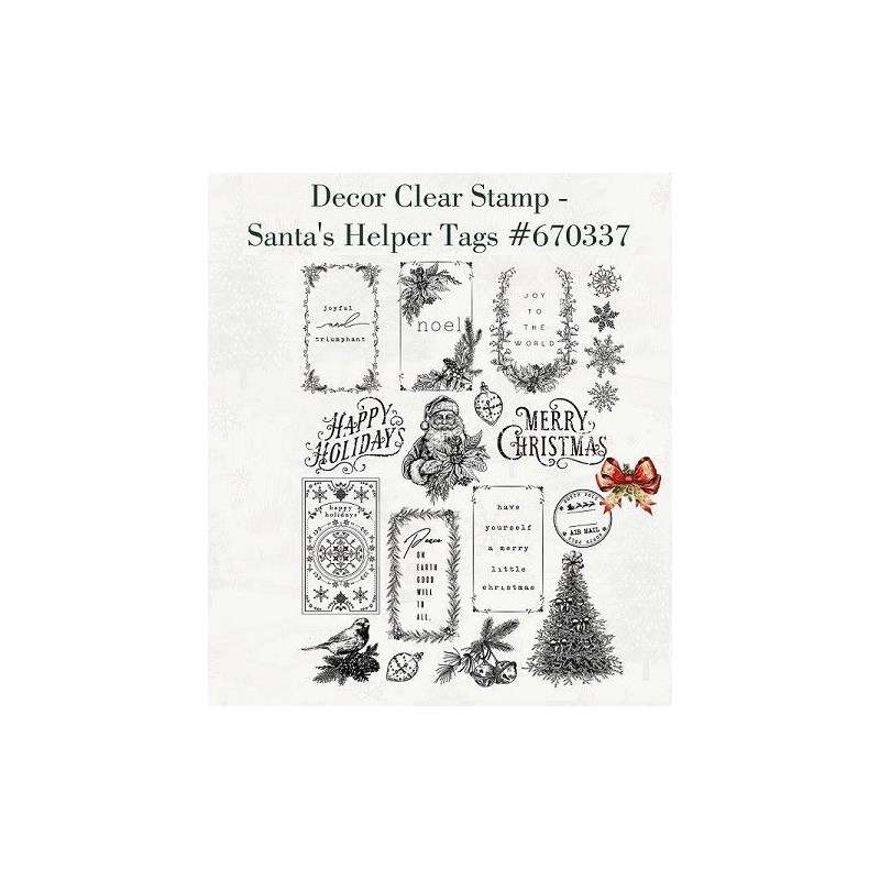 Santa's Helper Tags. DECOR CLEAR STAMP REDESIGN 670337 | L'aura Bella