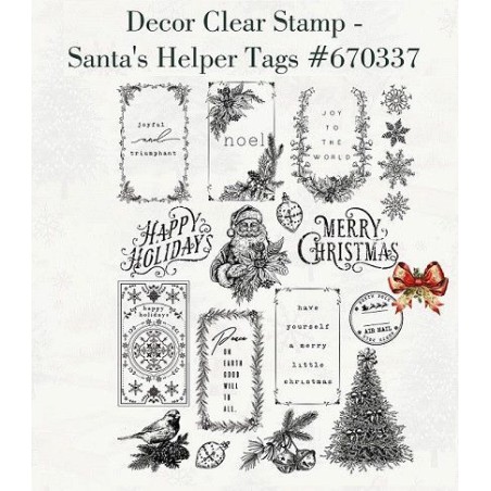 Santa's Helper Tags. DECOR CLEAR STAMP REDESIGN 670337 | L'aura Bella