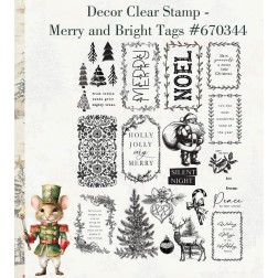 Merry and Bright Tags DECOR CLEAR STAMP REDESIGN 670344 | L'aura Bella