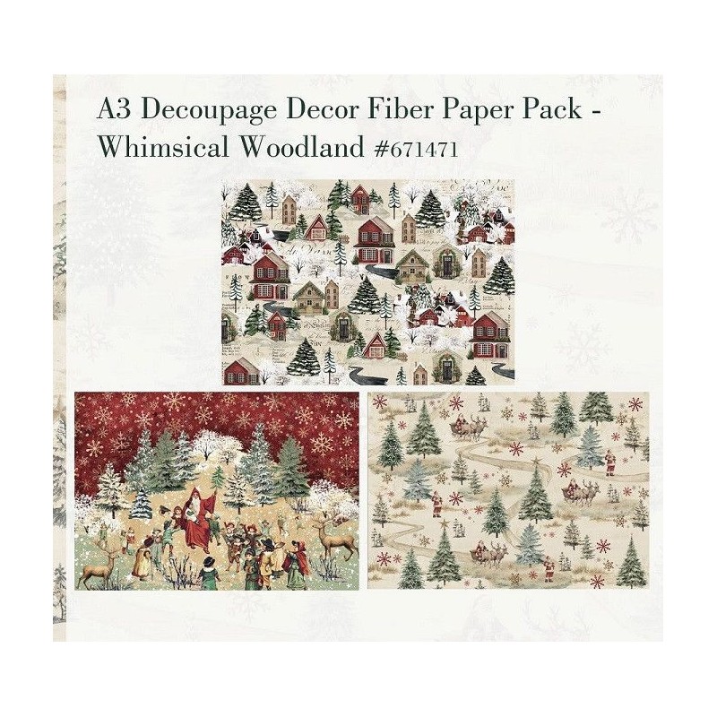 Whimsical Woodland. A3 Decoupage Paper Redesign 671471 | L'aura Bella