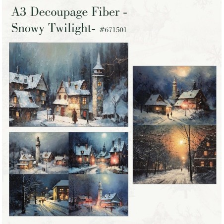 Snowy Twilight. A3 Decoupage Paper Redesign 671501 | L'aura Bella