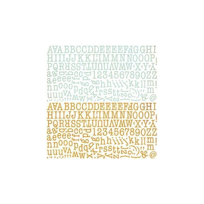 Abecedario gris y naraja. Picadilly. Basic Grey. Decoraciones, Pegatinas