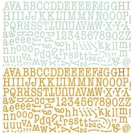 Abecedario gris y naraja. Picadilly. Basic Grey. Decoraciones, Pegatinas