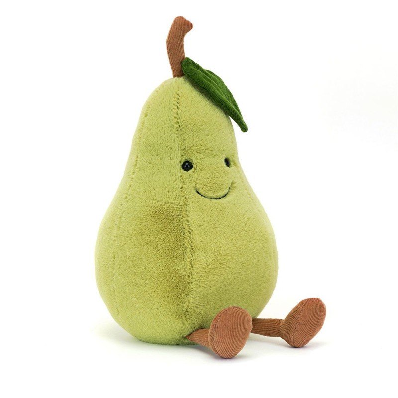 Amuseables Pear, Pera Feliz. Peluche Jellycat A6PEAR | L'aura Bella