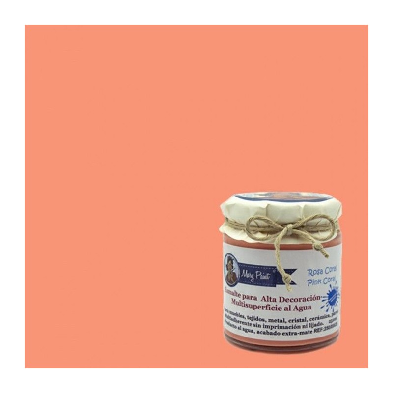Rosa Coral. Esmalte multisuperficie. Mary Paint | L'aura Bella