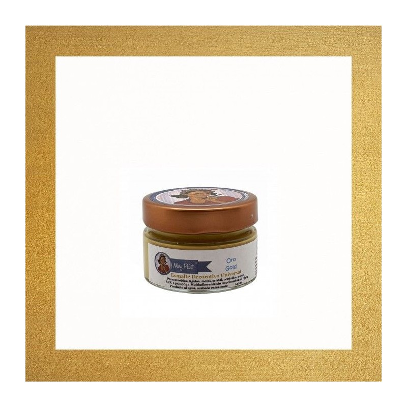 Oro metalizado. Esmalte multisuperficie. Mary Paint | L'aura Bella