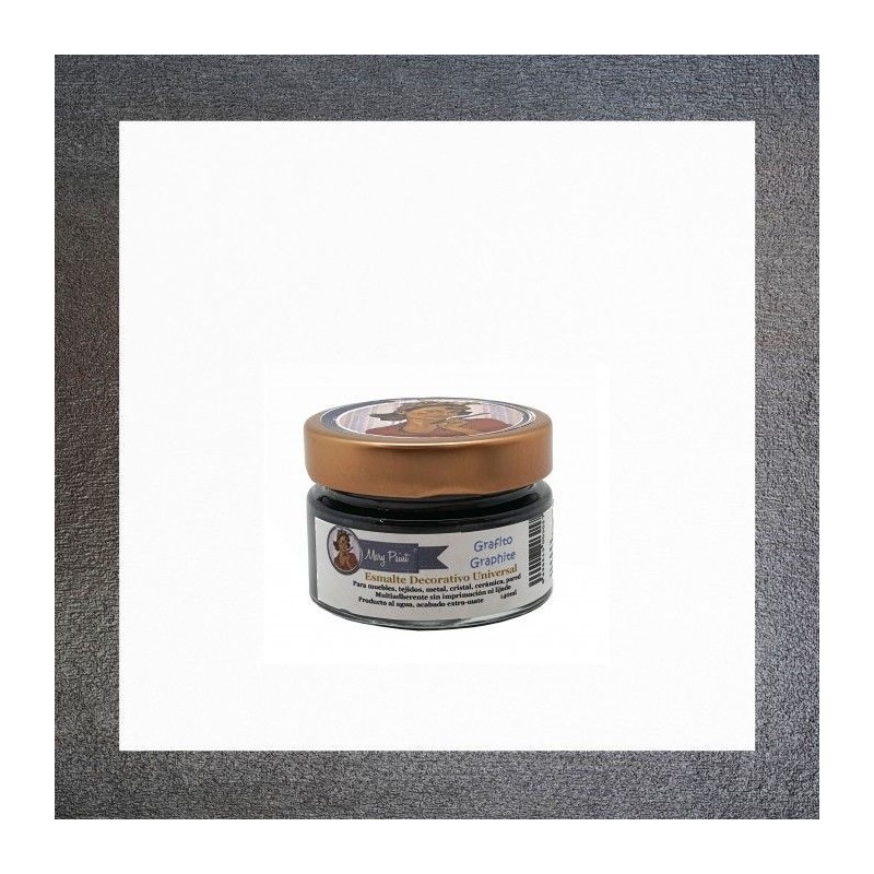 Grafito Metalizado. Esmalte multisuperficie. Mary Paint | L'aura Bella