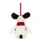Bashful Puppy Decoration, Perrito navideño para colgar. BASS6BPD. Peluche Jellycat.