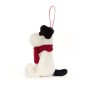 Bashful Puppy Decoration, Perrito navideño para colgar. BASS6BPD. Peluche Jellycat.