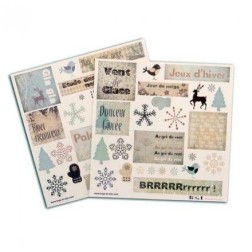 50 pegatinas. Tema: invierno. Toga. Decoraciones, Pegatinas