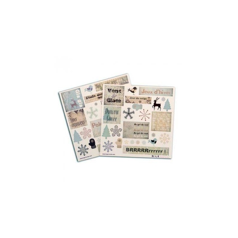 50 pegatinas. Tema: invierno. Toga. Decoraciones, Pegatinas