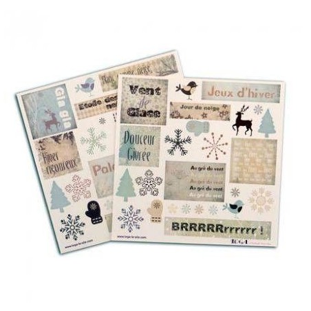 50 pegatinas. Tema: invierno. Toga. Decoraciones, Pegatinas