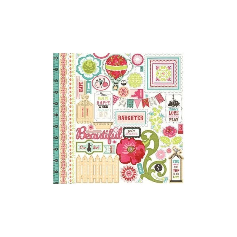 Múltiples pegatinas. This  & That. Echo Park Paper. Decoraciones, Pegatinas