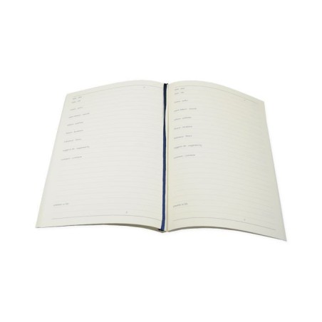 Libro de lecturas 21x14.5cm. Marfil. Cuerpo encuadernación artesanal. En Italiano