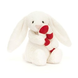 Bashful Bunny with Candy Cane. Peluche Jellycat. BB6CC | L'aura Bella