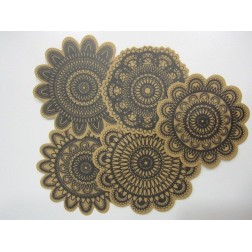 10 precortados imitación blonda. . Decoraciones, Precortados