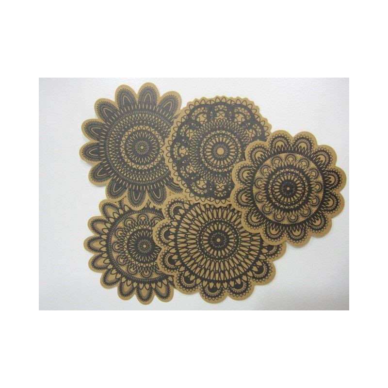 10 precortados imitación blonda. . Decoraciones, Precortados