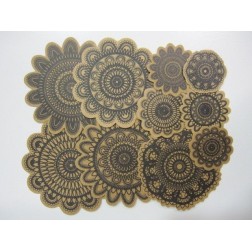 6 precortados imitación blonda. . Decoraciones, Precortados