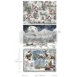 Snowfall Splendor. A3 Decoupage Fiber Paper Redesign. Pack de 3 modelos. 671488