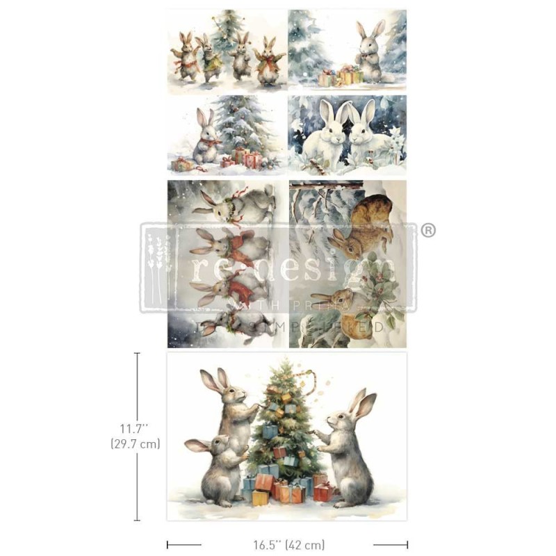 Bunny Wonderland. A3 Decoupage Pack Redesign 671518 | L'aura Bella