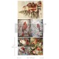 Festive Cardinal. A3 Decoupage Fiber Paper Redesign. Pack de 3 modelos. 671556