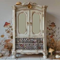 Tea Party Whirlwind. Decoupage Tissue Paper Redesign | L'aura Bella