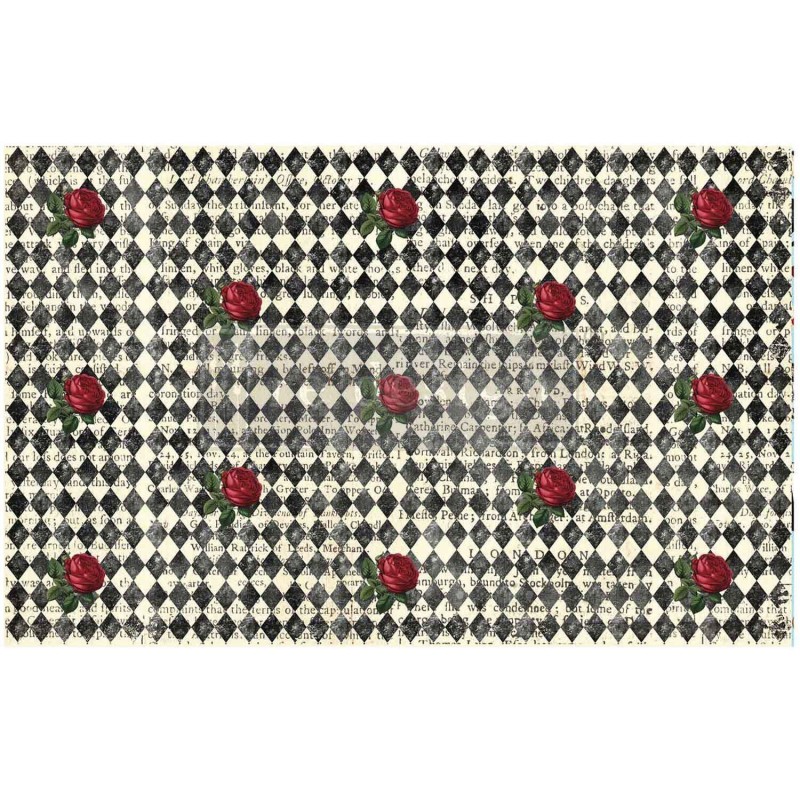 Queen's Court of Roses. Decoupage Tissue Paper Redesign | L'aura Bella