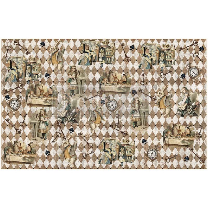 Mad Hatter's Muse. Decoupage Tissue Paper Redesign | L'aura Bella