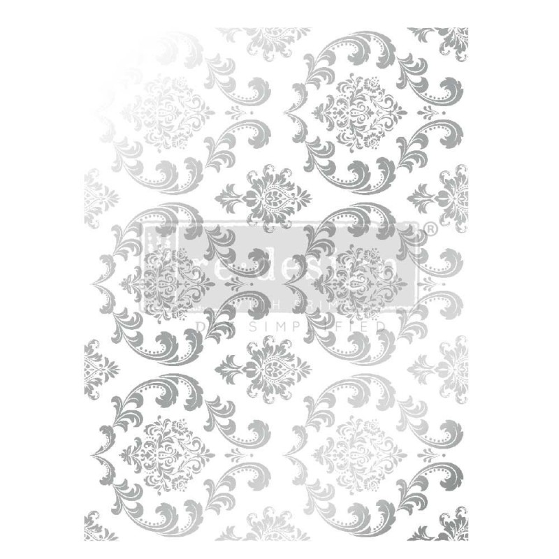 Silver House of Damask. KACHA Decor Foil Transfers® | L'aura Bella