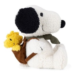 Snoopy con Woodstock en una mochila. Peluche Peanuts | L'aura Bella
