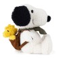 Snoopy con Woodstock en una mochila. Peluche Peanuts