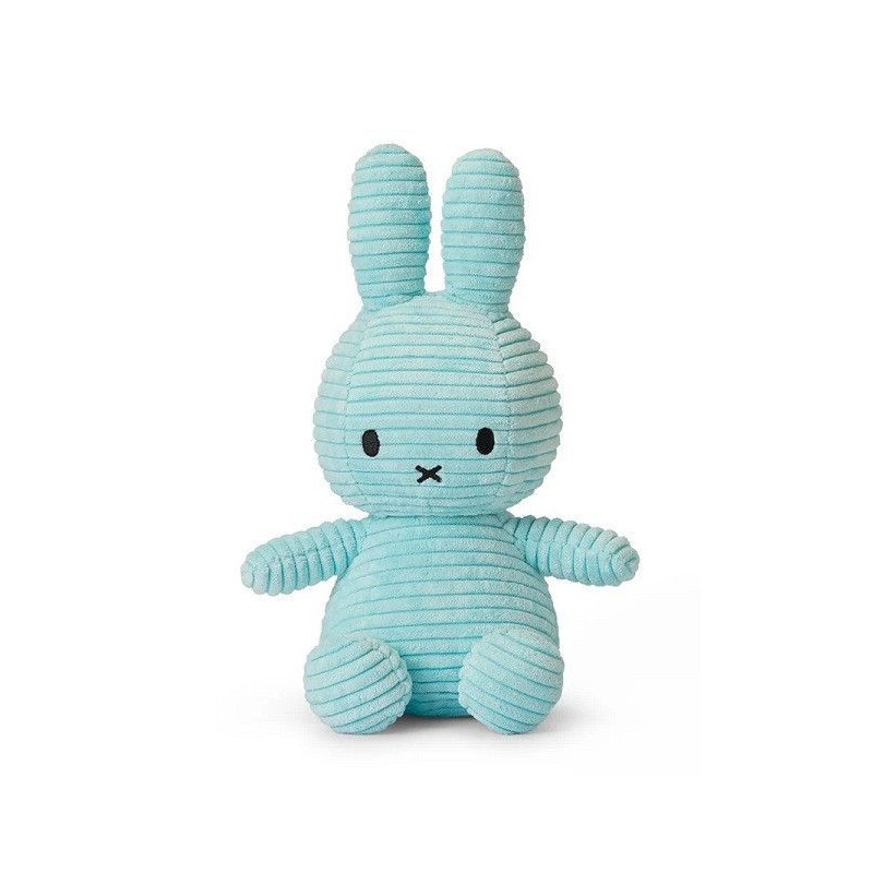 Miffy Corduroy Turquesa. Conejita de pana. Peluche | L'aura Bella