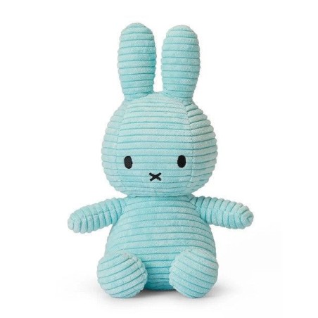 Miffy Corduroy Turquesa. Conejita de pana. Peluche | L'aura Bella