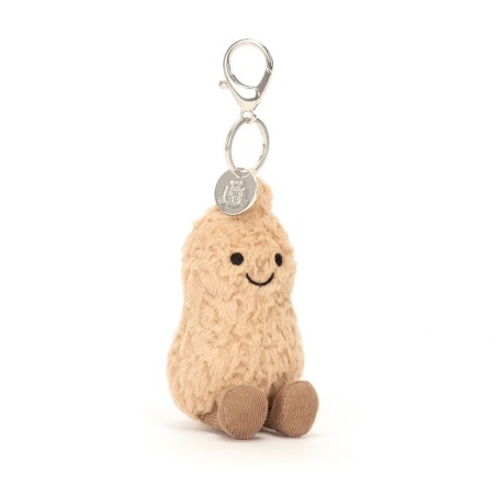 Amuseables Peanut Bag Charm, Llavero Cacahuete Feliz. APN4BC. Peluche Jellycat