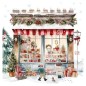Servilleta para decoupage: Tienda de regalos, Navidad. 33x33 cm