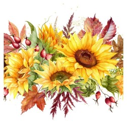 Servilleta para decoupage: Girasoles, 33x33cm | L'aura Bella