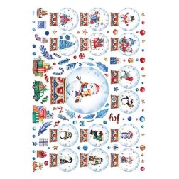 Bolas de cristal navideñas. Papel arroz 32x45cm TCR-138 | L'aura Bella